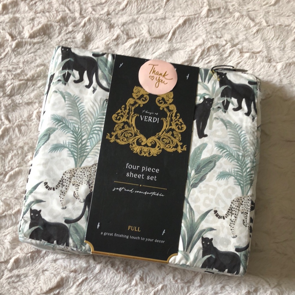 FULL Sheet Set in Green Palm & Black Panther Motif
